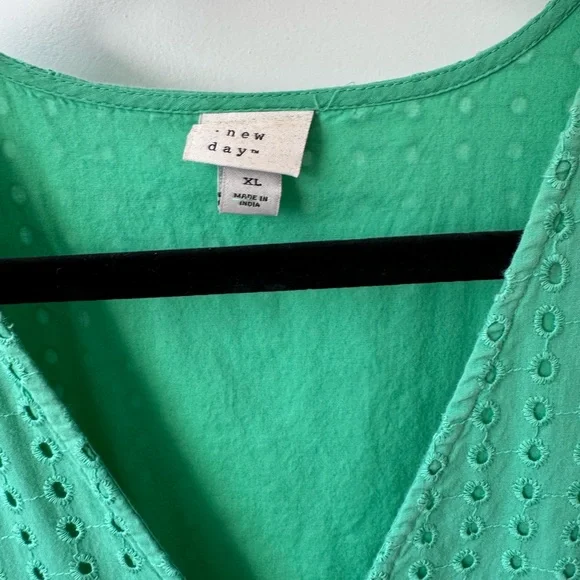 a new day Green Eyelet Dress - Picture 3 of 7